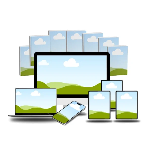 Canva Bundle Multi Device Mockup by WebX Chief showing phone laptop and desktop screen mockup preview